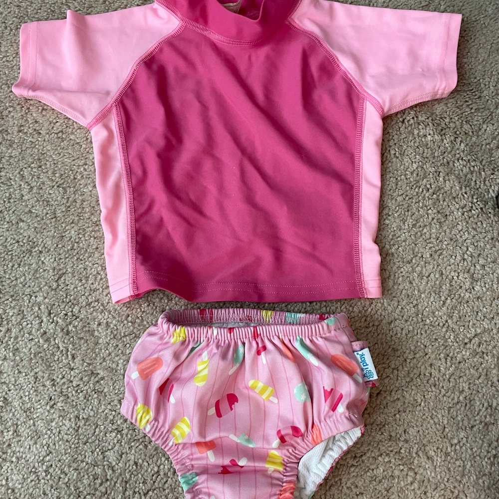 iPlay rash guard and swim diaper set.
